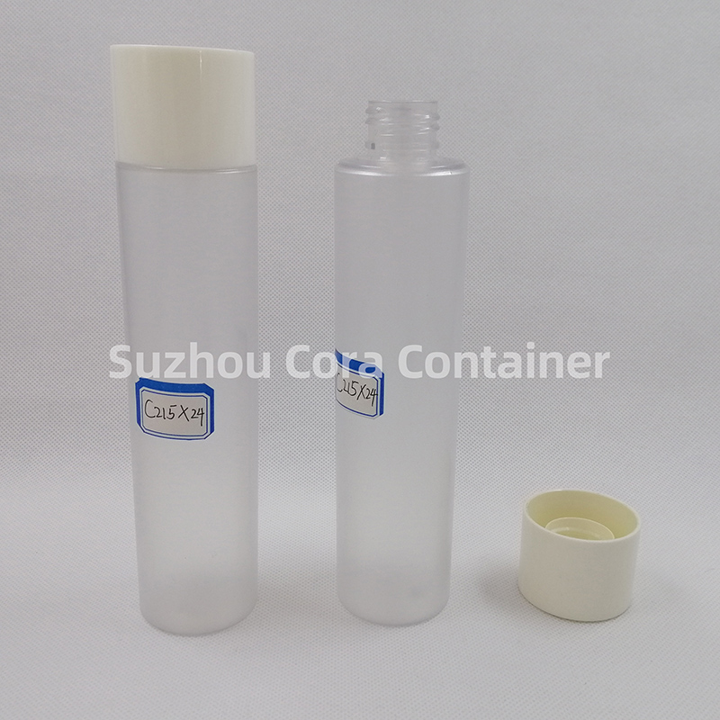 215ml Neck Size 24mm Pet Plastic Cosmetic Bottle with Screening Cap