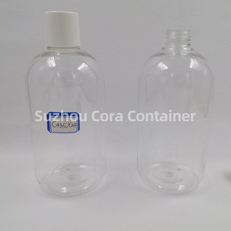485ml Neck Size 24mm Pet Plastic Cosmetic Bottle with Screawing Cap