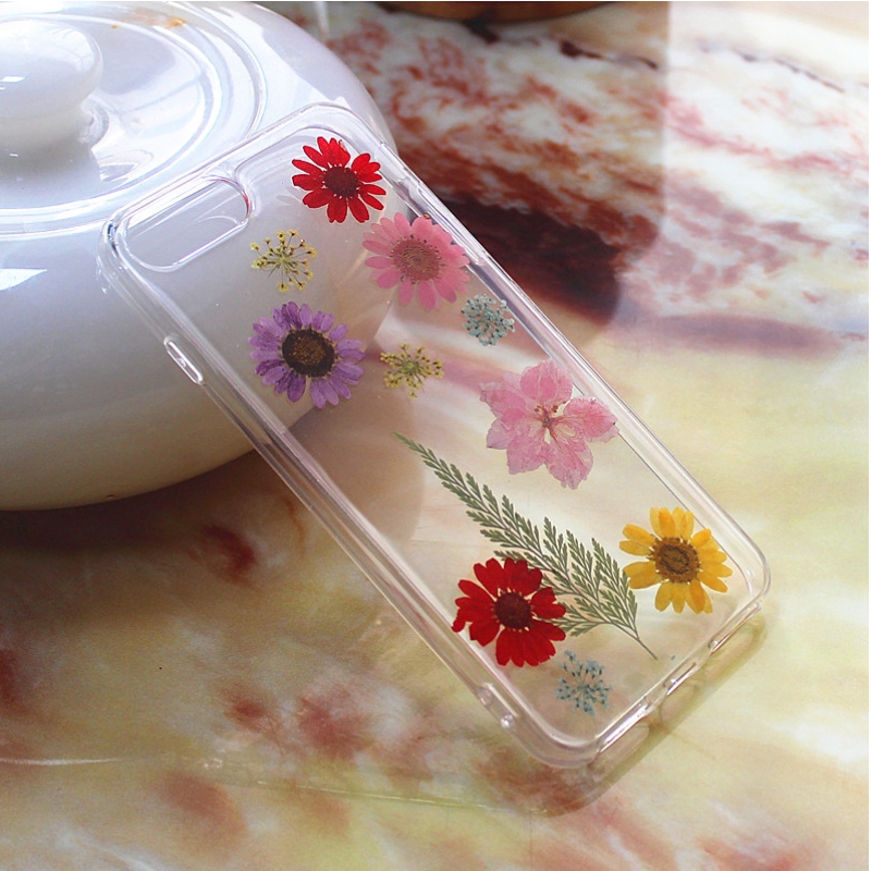 TPU + PC Epoxy mobiltelefon taske med indre blomst til iPhone 6 Plus \/ 7 Plus \/ 8 Plus