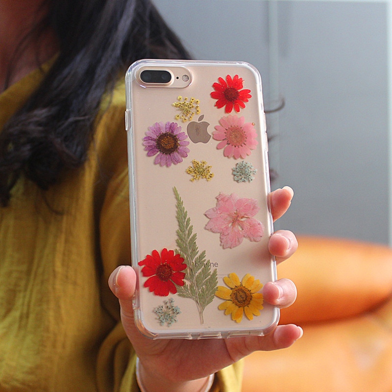 TPU + PC Epoxy mobiltelefon taske med indre blomst til iPhone 6 Plus \/ 7 Plus \/ 8 Plus