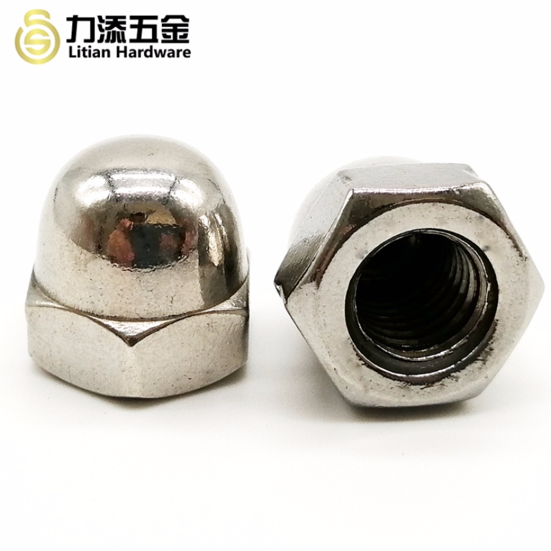 Den første klasse DIN1587 poleret M3-M12 hexmøtrik i rustfrit stål