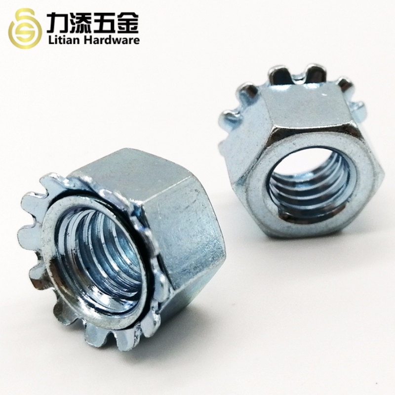 Den første klasse kulstofstål zinkbelagt M3-M12 Keps møtrik til kommunikation