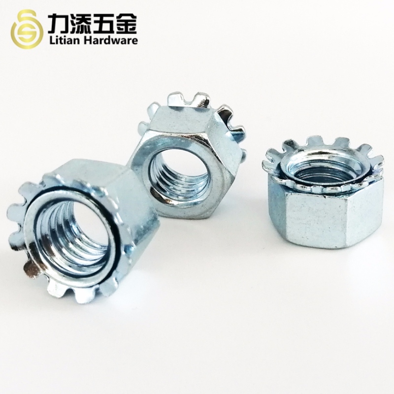 Den første klasse kulstofstål zinkbelagt M3-M12 Keps møtrik til kommunikation