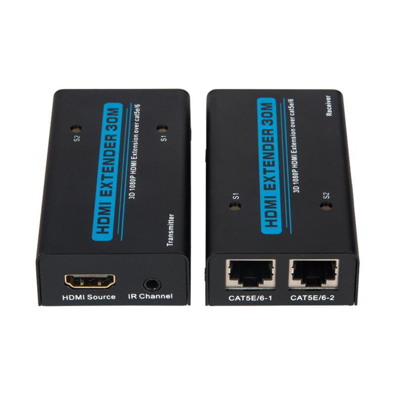 V1.3 HDMI Extender 30 m over Dual cat5e \/ 6 kabel understøtter Full HD 1080P