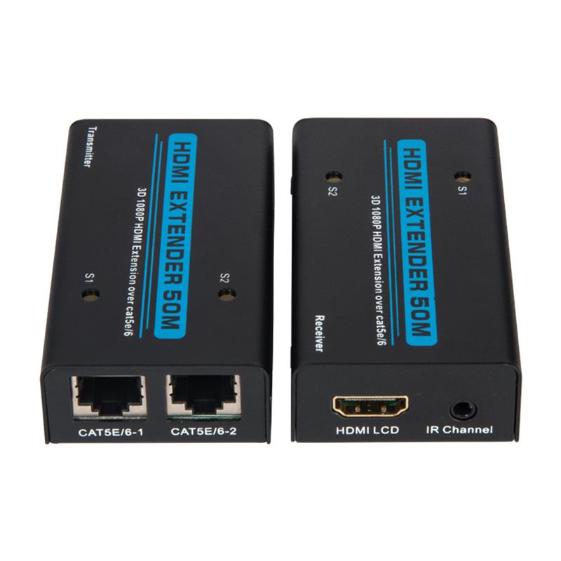 V1.3 HDMI Extender 50 m over Dual cat5e \/ 6 kabel understøtter Full HD 1080P