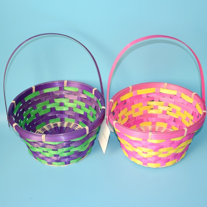 Påskefarvet kurv med håndtag