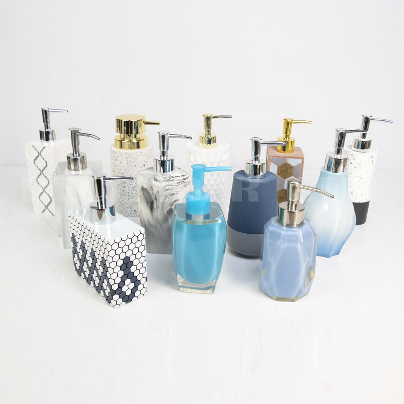 Moderne harpiks badeværelse sæbe lotion dispenser
