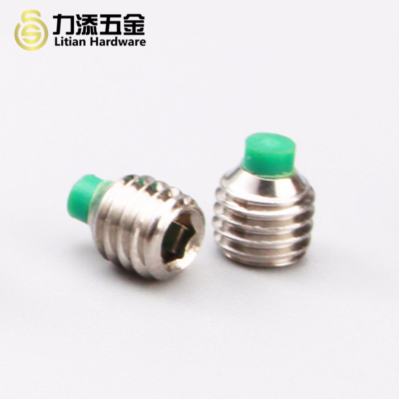 DIN915 rustfrit stål M3-M12 nylonindstillet skrue