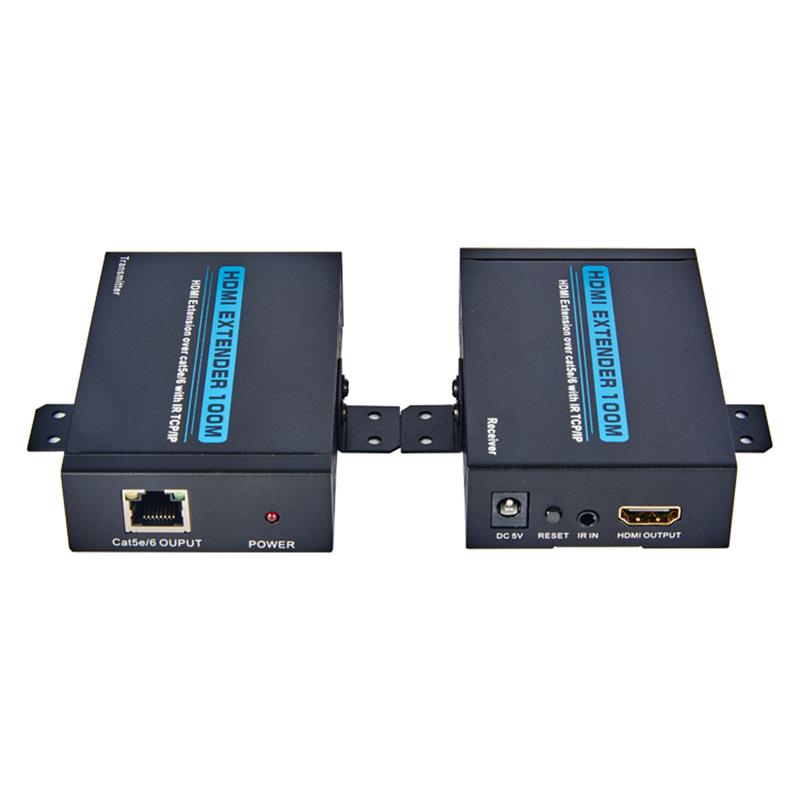 V1.3 HDMI- udvidelse 100m over Enkelt cat5e/6 kabel Understøttelse fuld HD 1080P