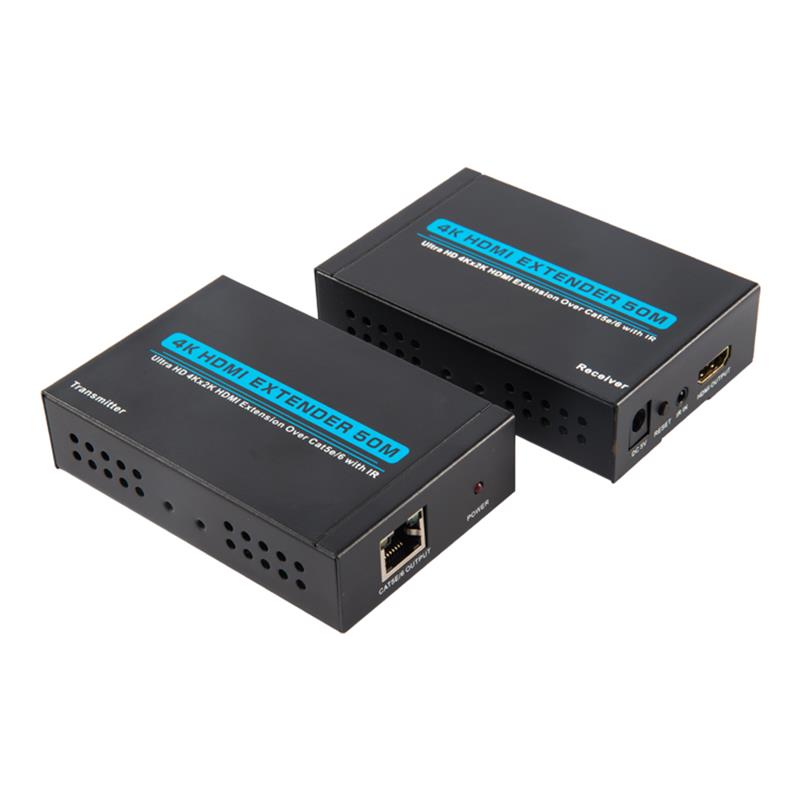 V1.4 4K HDMI Extender 50 m over enkelt cat5e \/ 6 kabel understøtter Ultra HD 4Kx2K \/ 30Hz