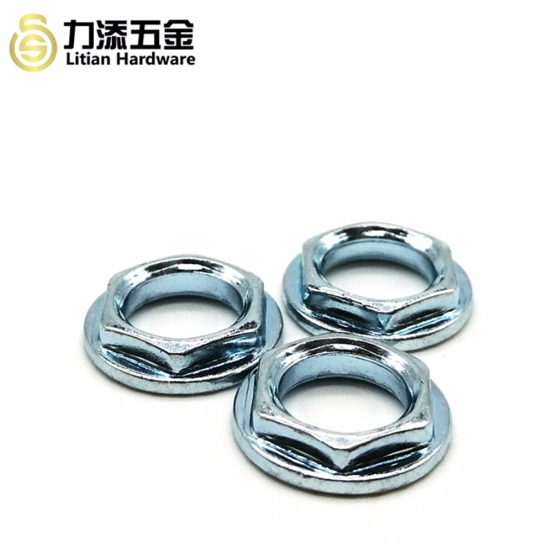 Forzinket kulstofstål M3-M12 rundbaseret hexflangemøtrik