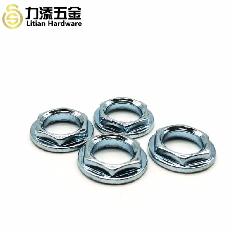 Forzinket kulstofstål M3-M12 rundbaseret hexflangemøtrik