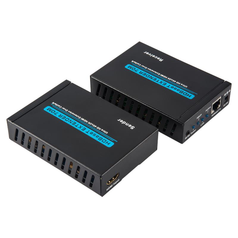 V1.4 4K HDBaseT HDMI- udvidelse 70m over Enkeltcat5e/6 kabel 35m@4Kx2K/30Hz,70m@1080P/60Hz