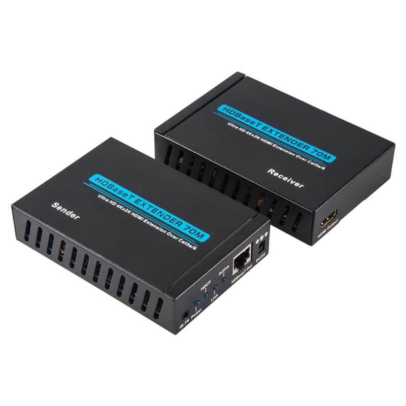 V1.4 4K HDBaseT HDMI- udvidelse 100m over Enkeltcat5e/6 kabel 70m@4Kx2K/30Hz,100m@1080P/60Hz