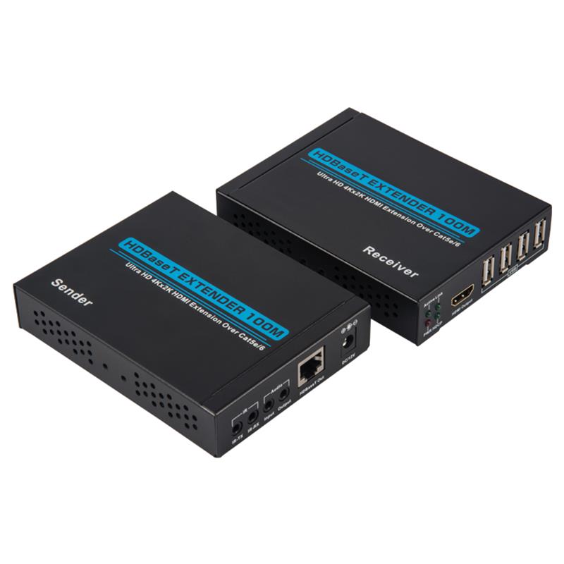 V1.4 4K HDBaseT HDMI KVM- udvidelse 100m over Enkeltcat5e/6 Cable100m@4Kx2K/30Hz