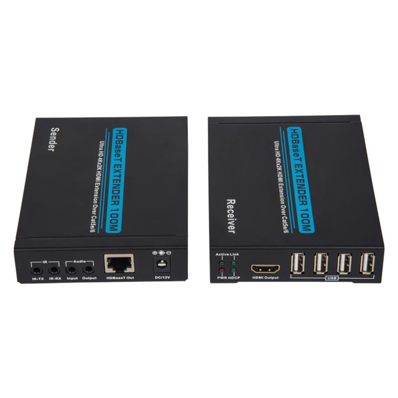 V1.4 4K HDBaseT HDMI KVM- udvidelse 100m over Enkeltcat5e/6 Cable100m@4Kx2K/30Hz