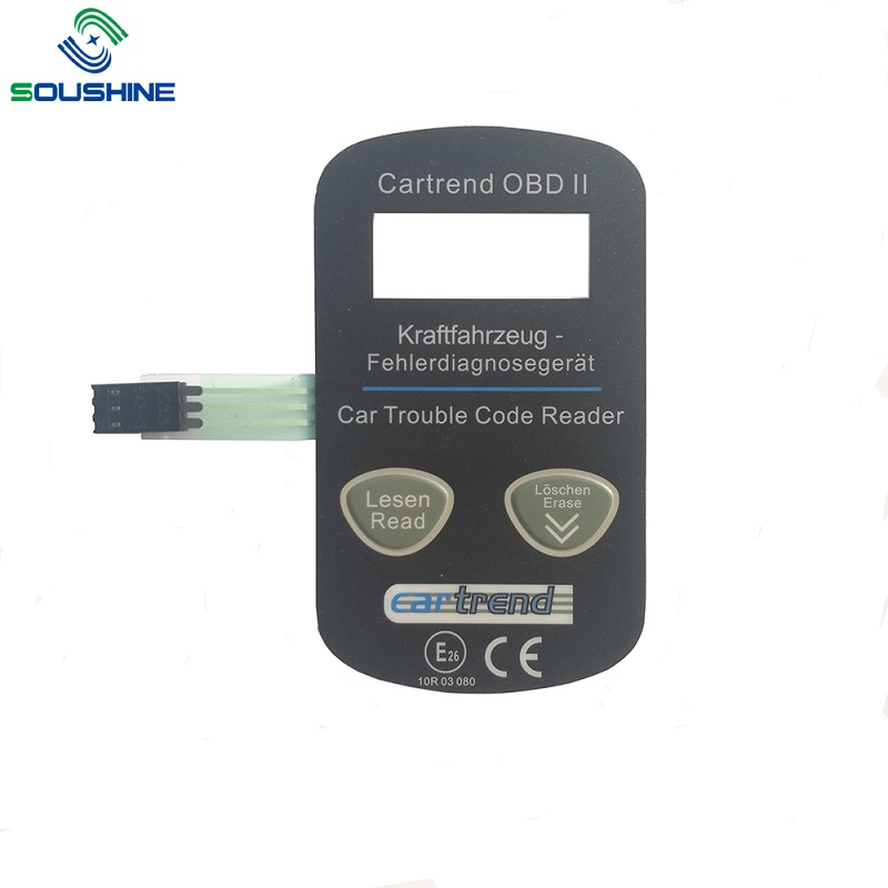 Brugertilpasset vandtæt prototype Cafe Machine Membrane Switch with LED