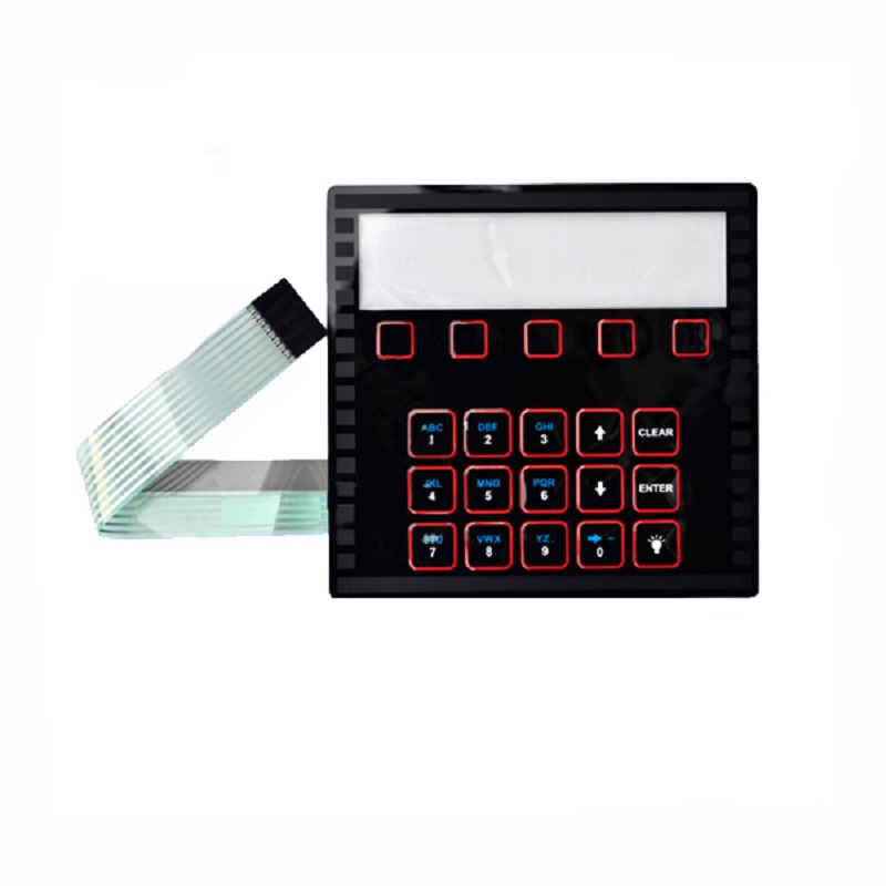 Kina OEM \/ ODM membran switch med led baggrundsbelysning \/ Membrane switch tastatur