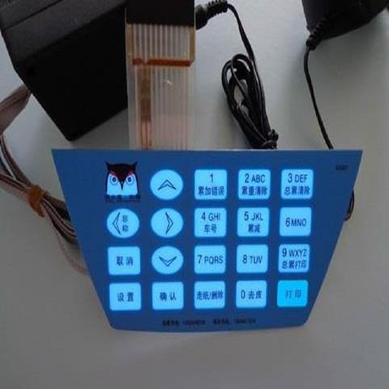 Kina OEM \/ ODM membran switch med led baggrundsbelysning \/ Membrane switch tastatur