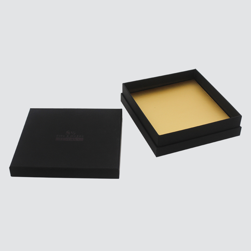 Tilpasset klassisk sort kasse smykkekæde tilbehør gaveæske