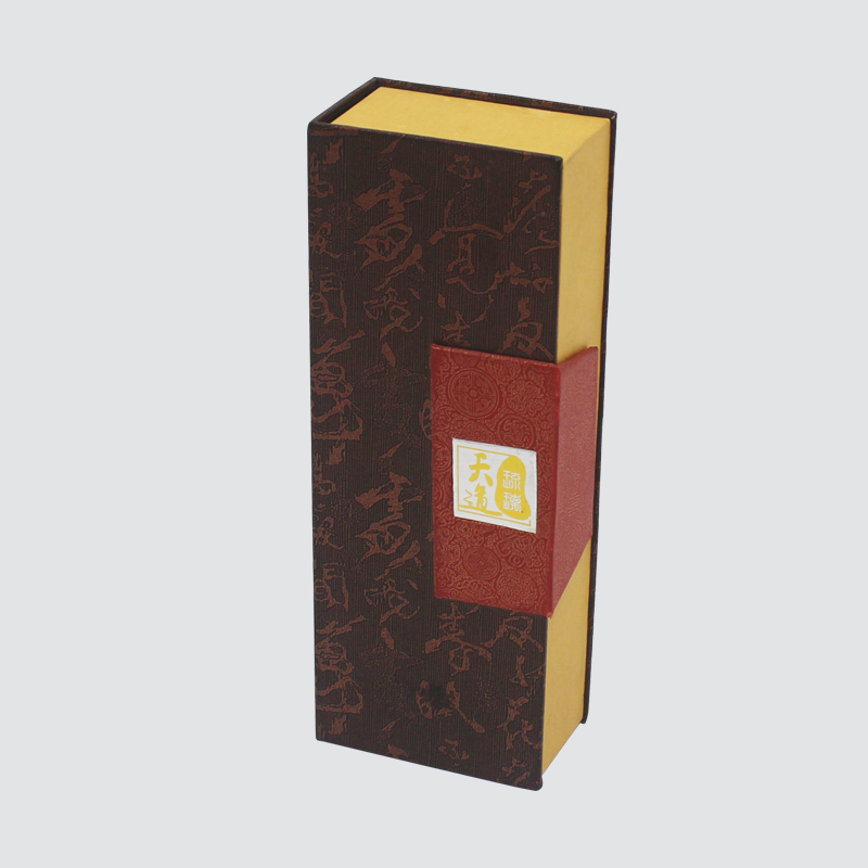 Klassisk traditionel håndskrift præget magnet Flip Cover Gaveæske