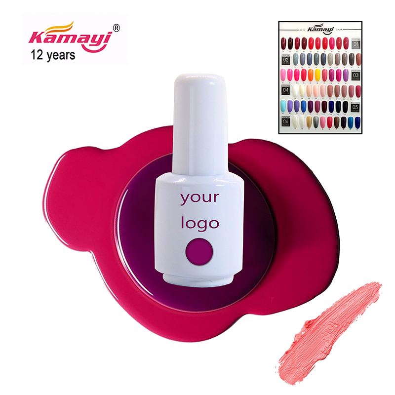 Kamayi blødgør 8 ml farve gel neglekunst billig høj kvalitet canny suge af negleforsyningen 60 farver førte neglelak