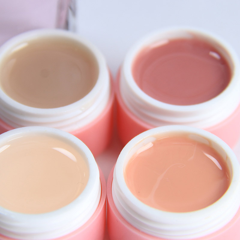 kamayi 8ml camouflage uv builder gel nail art tynd nøgen gelé neglegel blødgør uv clear builder gel 20 farver