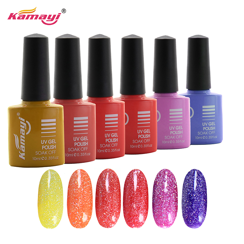 Kamayi engros 8 ml vandbase ikke-toksisk lugtfri organisk miljø sundt materiale neon gel uv gel polish til negle