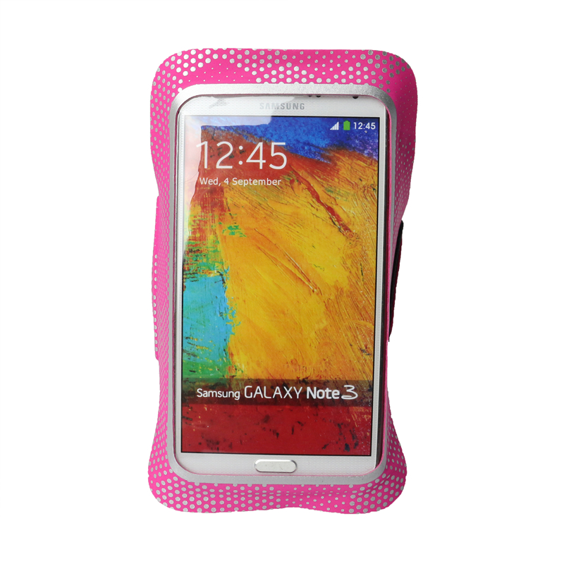 Rose Pink Unisex Sport Running Arm Bag Lycra Mobile Phone Armband