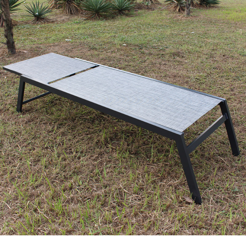 Alum-liggestol med hjul