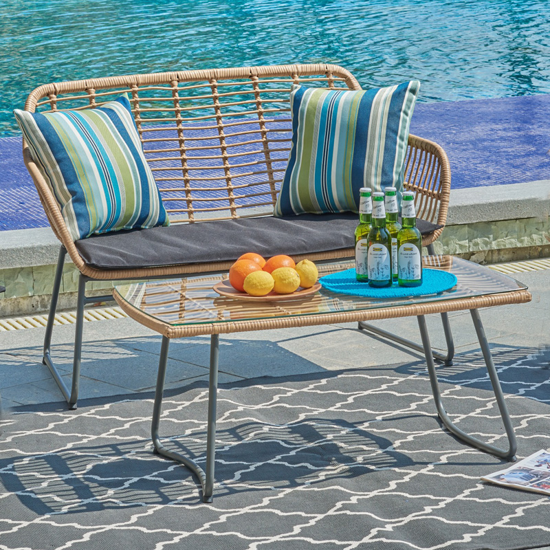 Stål og kurvede 4 sæt sofasæt