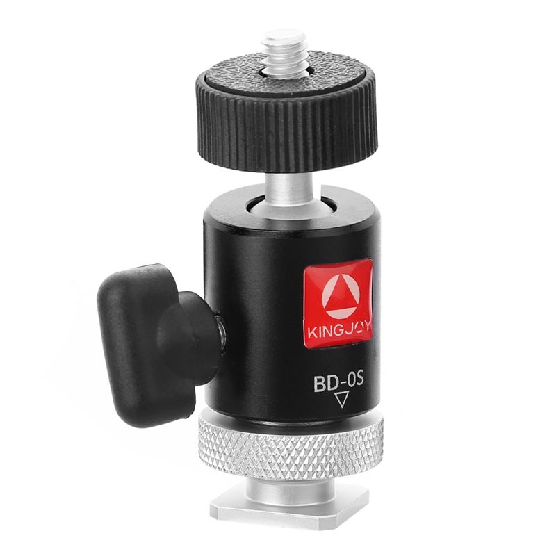 KINGJOY mini kuglehovedbolt med hotshoe adapter