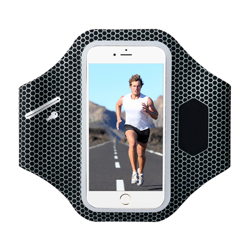 Udendørs Universal Custom Logo Trykt vandtæt Lycra stof Sport Armbånd