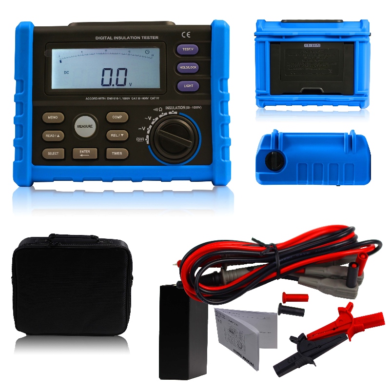 Digital Megohmmeter megger isoleringsmodstands tester Højspænding Digital isolering Tester Megger Earth