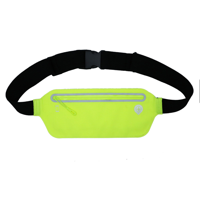 Unisex Sport Waist Bag Pack med Heathphone Jack og Zipper