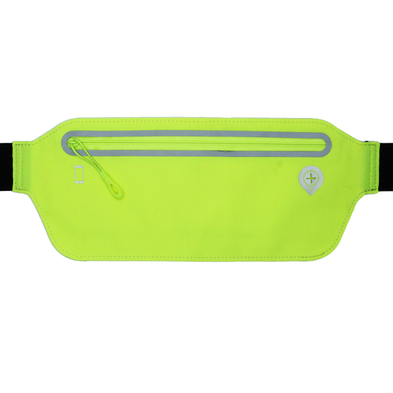 Unisex Sport Waist Bag Pack med Heathphone Jack og Zipper