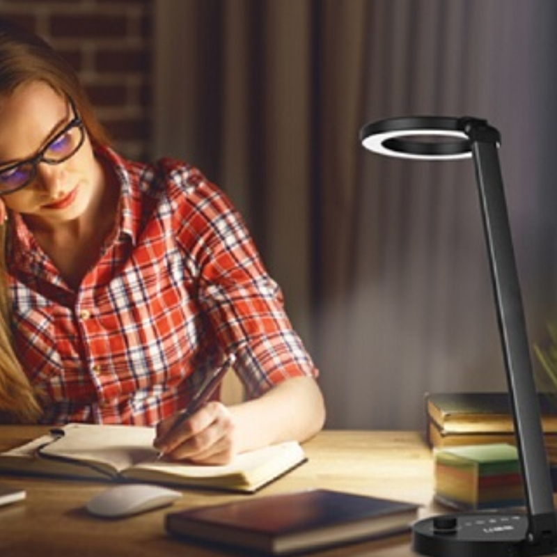 688s led bordlampe roterbar 95ra 12w hvid farve