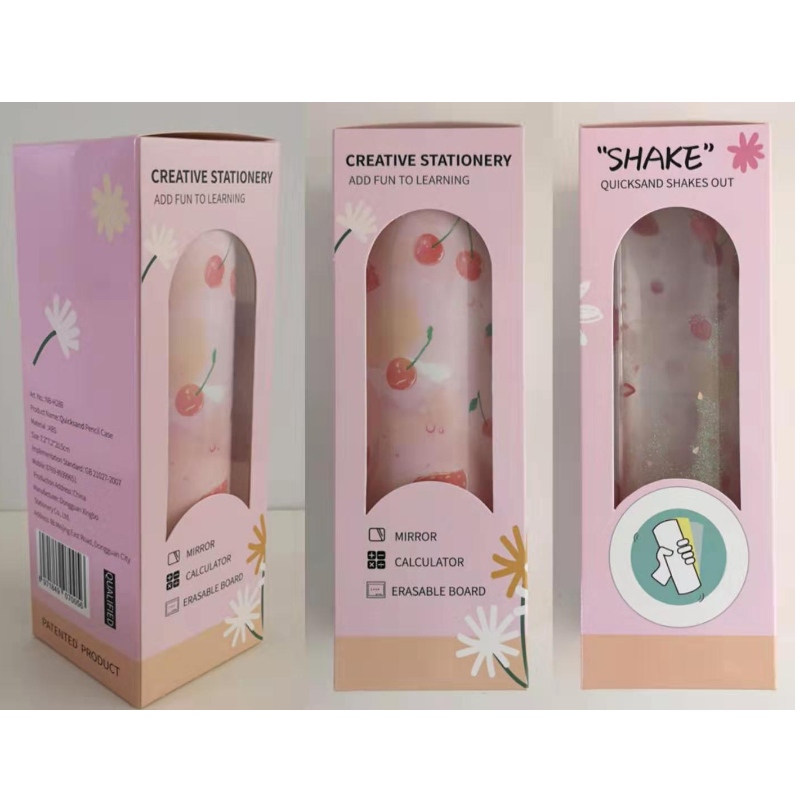 Skoleleverandøren Farve Dobbelt lag børn Glitter Pencil Case