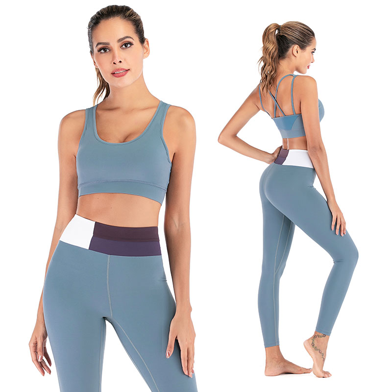 FDMF012- Women 2 Piece Oufits Sports Bra Yoga Leggings