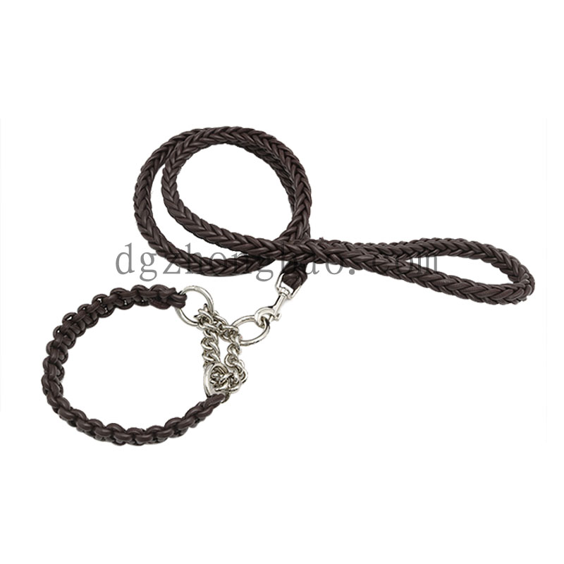 Brun håndvævet blyledning