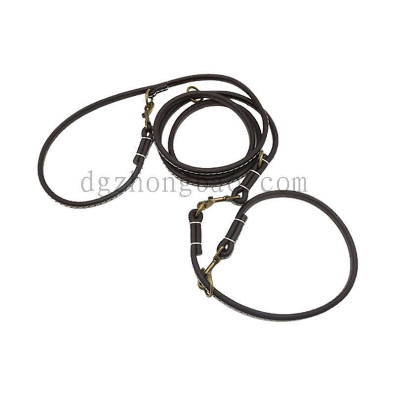 Multifunktionelt kæde krave i læder