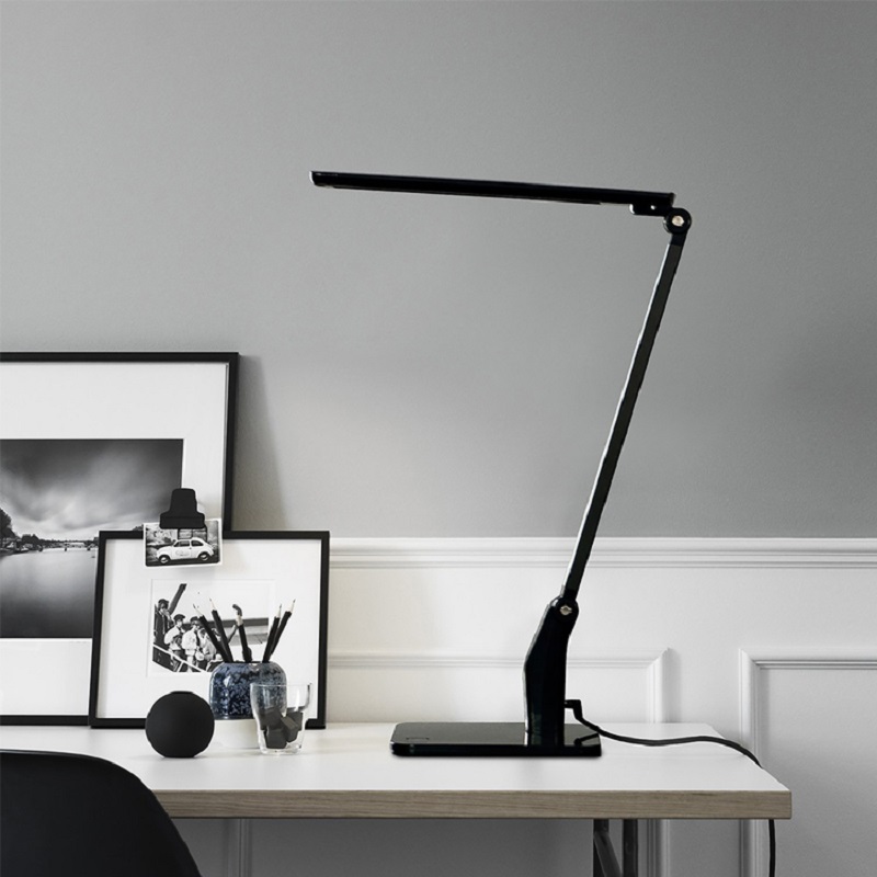 1689 USB Dimmable Moderne Black Folding Coffee Restaurant Mapble Led Desk Light CC Bord Lamp