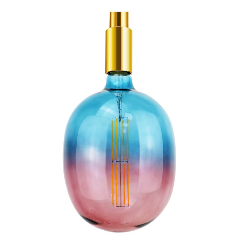 T180 EGG Lyseblå 4w-pære dæmpbar eller ikke dæmpbar farvekridt glødetråd