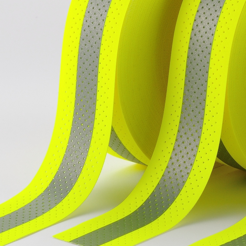 Y-702H Flame retarderet advarselstape med huller