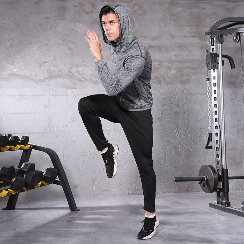 FDM022- Mænd s Sports Running Set Ouslid Hoodie+ bukser