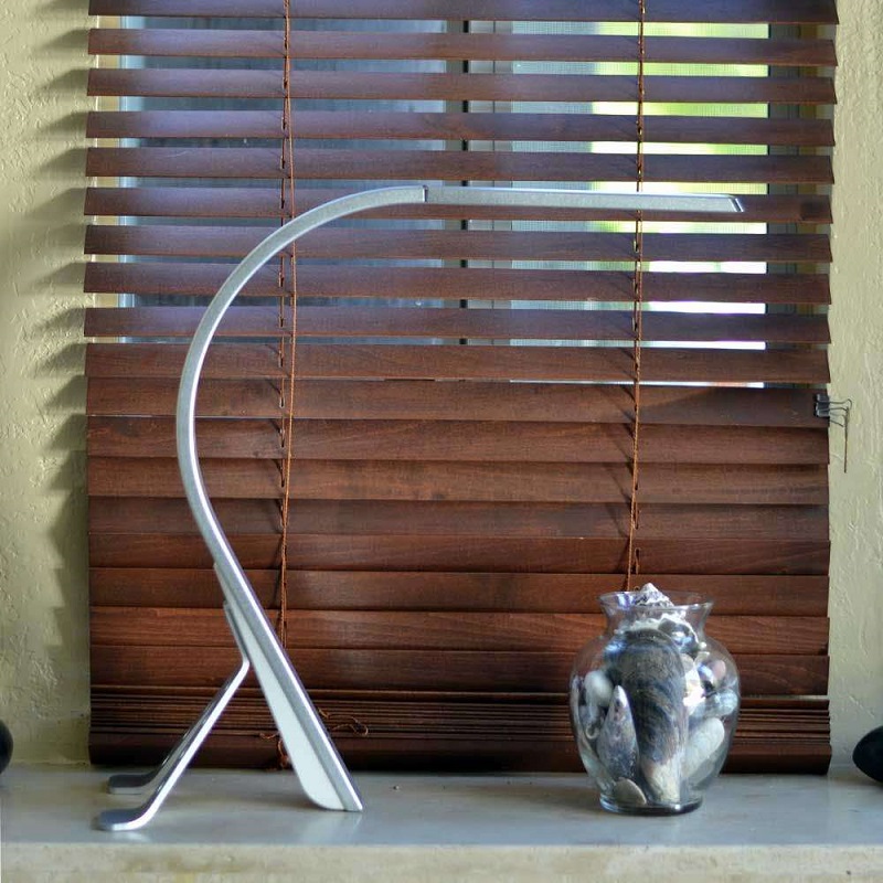 525 Touch Dimmable Clip on Table Lamp Silver LED Desk Lamp Metal Swing Arm LED Reading Light