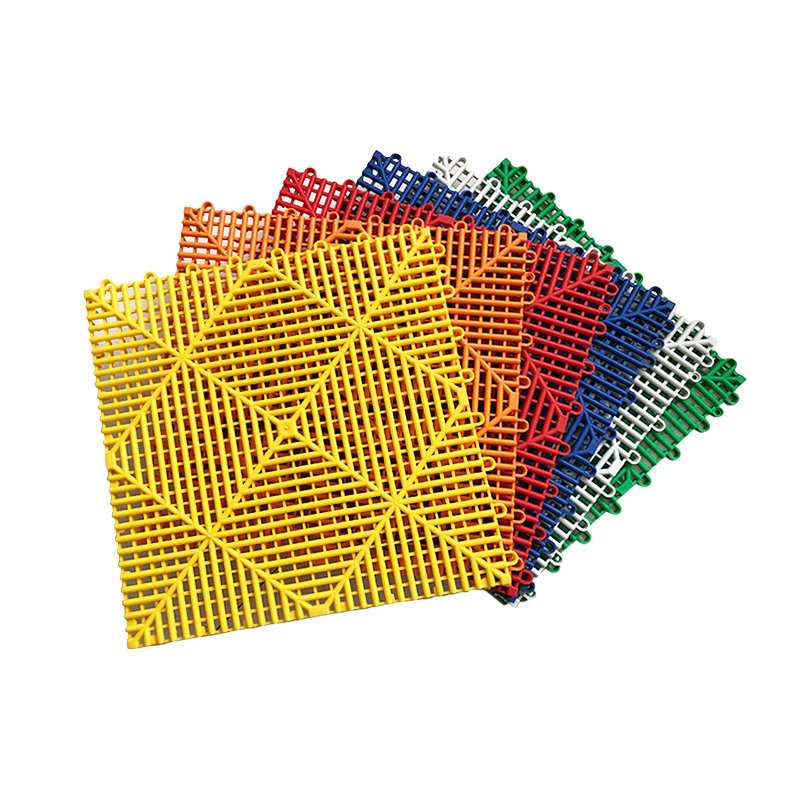 Indor Interlåsning af gulvflis Drainage Garage Gulvbelål Plastic Vinyl Garage Floor Mat