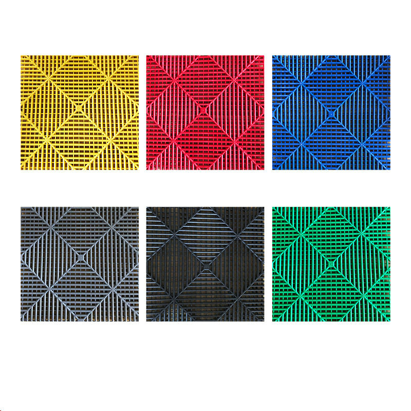 Indor Interlåsning af gulvflis Drainage Garage Gulvbelål Plastic Vinyl Garage Floor Mat