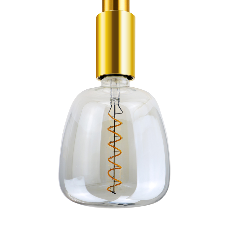 Stor Spiral Gradient blå flerfarvet 140mm med glødelampe