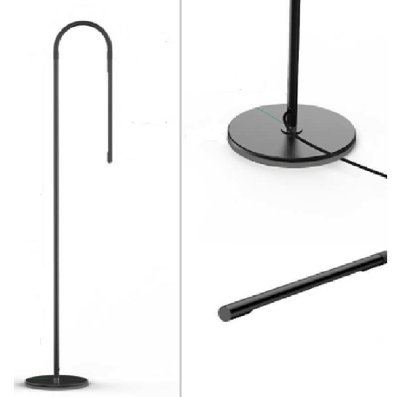 5118 7w moderne minimalistisk legeret gulvbelysning indvendig lodret stribe sort bly Aluminum stående gulvlampe